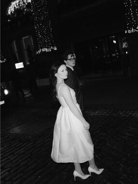 Self-Portrait White Midi Dress with Embellished Neckline